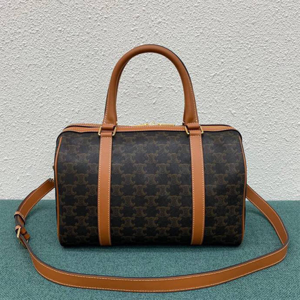 CELINE Large Boston IN Triomphe Canvas and calfskin