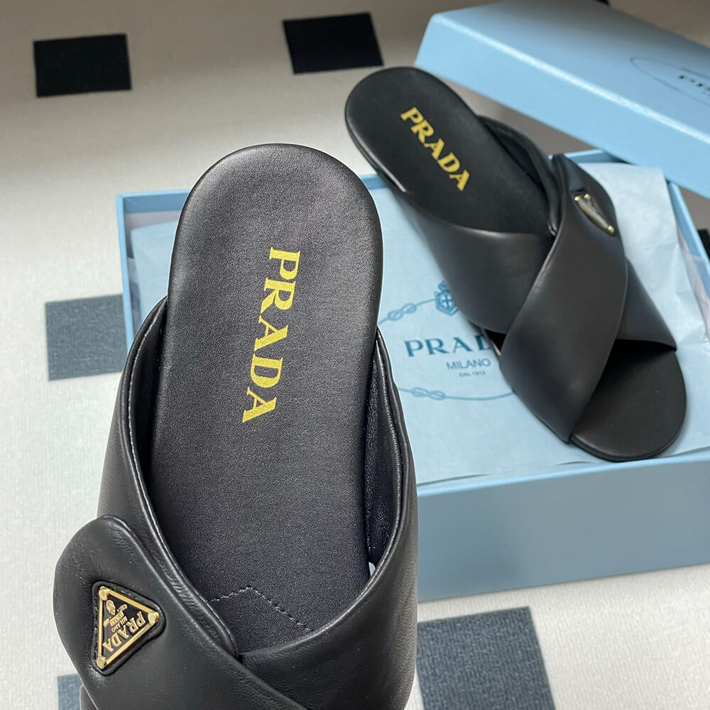 Prada Padded nappa leather slides