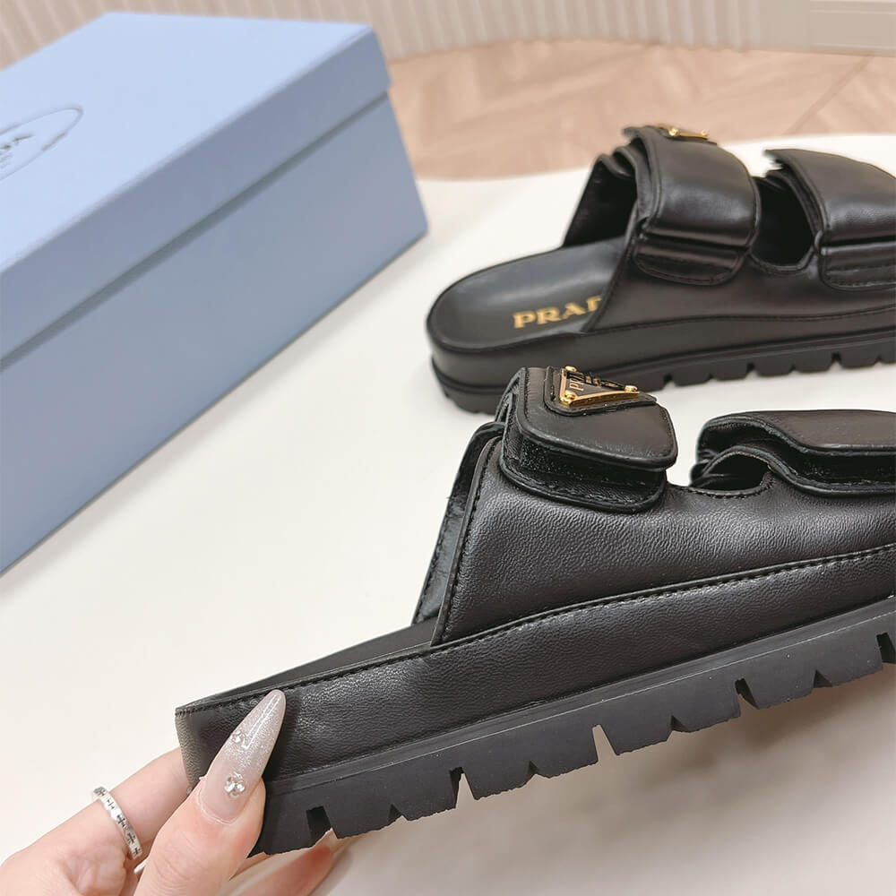 PRADA Nappa leather slides