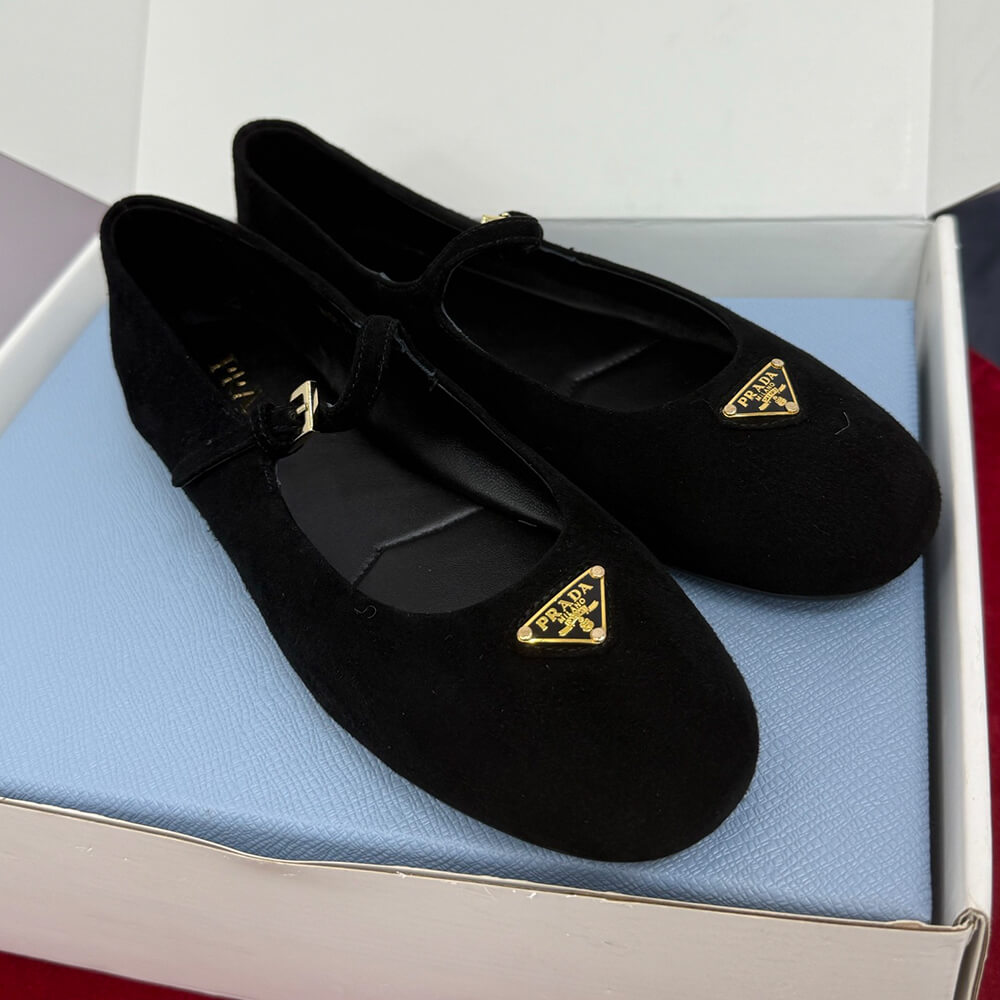 PRADA Suede ballerinas