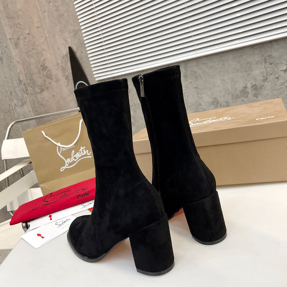 Christian Louboutin Strechadoxa 70 Suede Ankle Boots