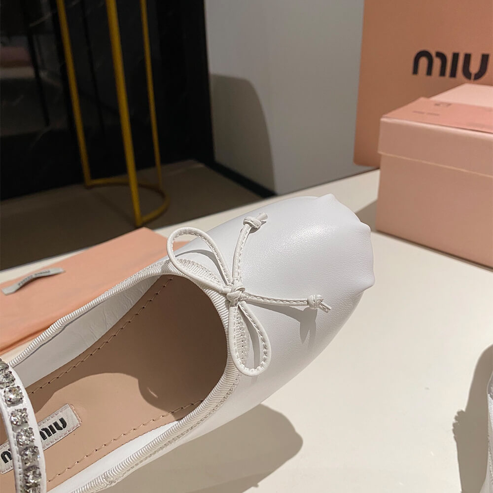 MiuMiu Leather ballerinas