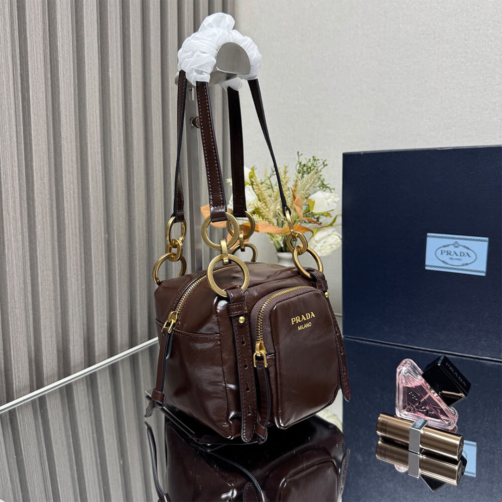 Prada Dangle leather top-handle mini-bag(HIGH-END GRADE)