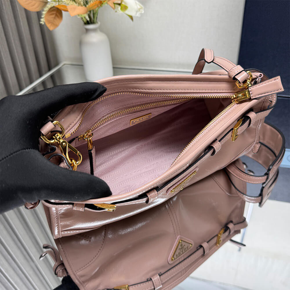 Prada Bonnie small leather shoulder bag(HIGH-END GRADE)