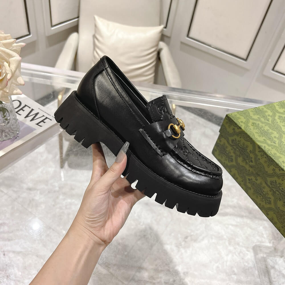 Gucci Women s Horsebit loafer with lug sole