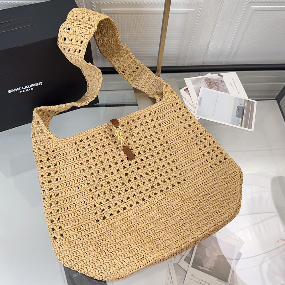 YSL Hobo Crochet bag in raffia and leather(HIGH-END GRADE)