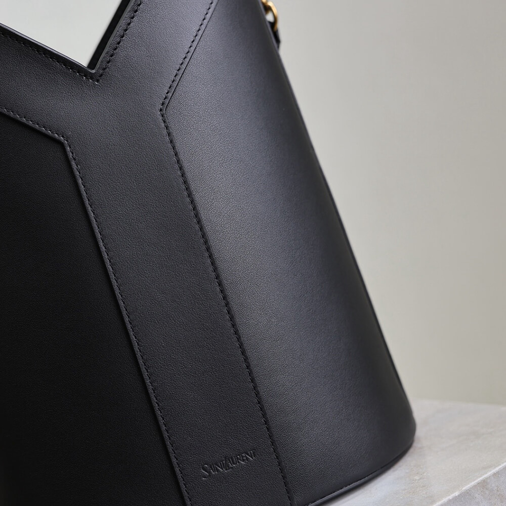 YSL Y top-handle bucket in leather(HIGH-END GRADE)
