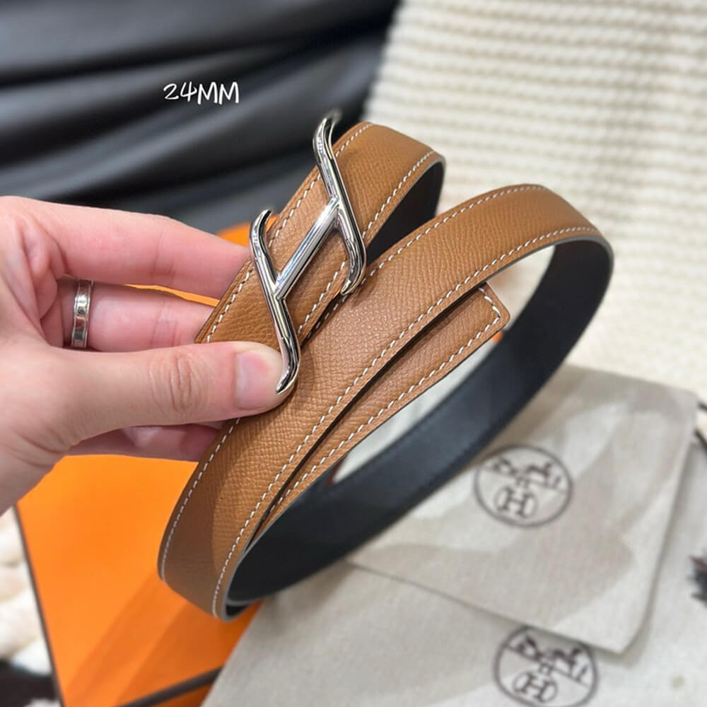 HDN belt buckle   Reversible leather strap 24 mm