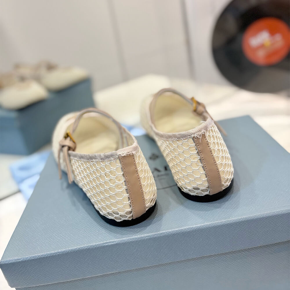 PRADA Mesh fabric ballerinas