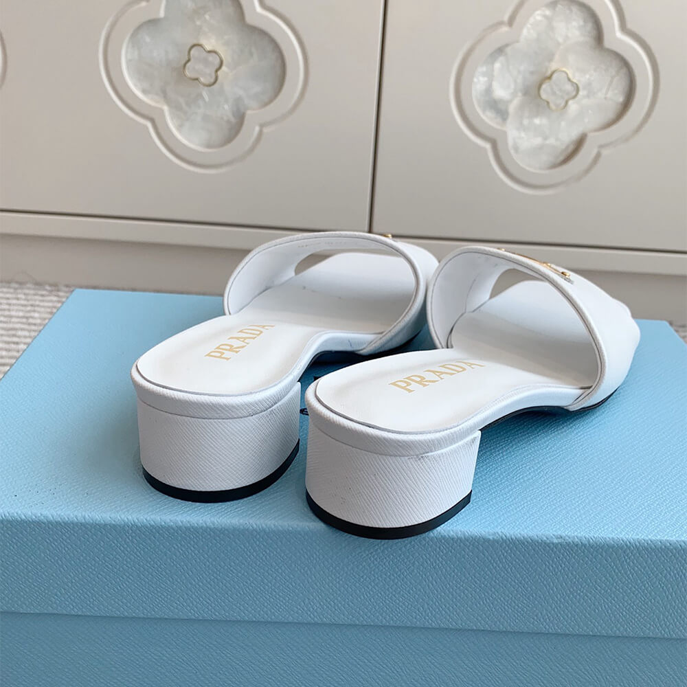 Prada Saffiano patent leather sandals