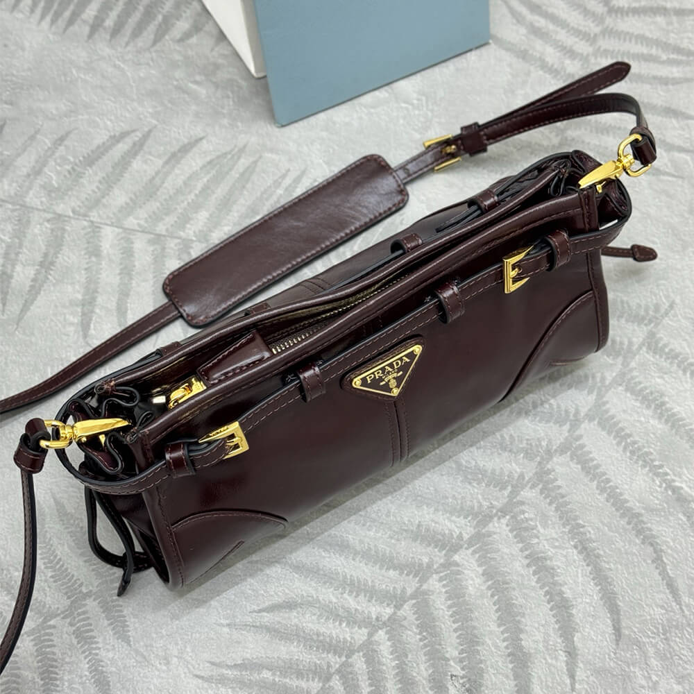 Prada Bonnie small leather shoulder bag(HIGH-END GRADE)