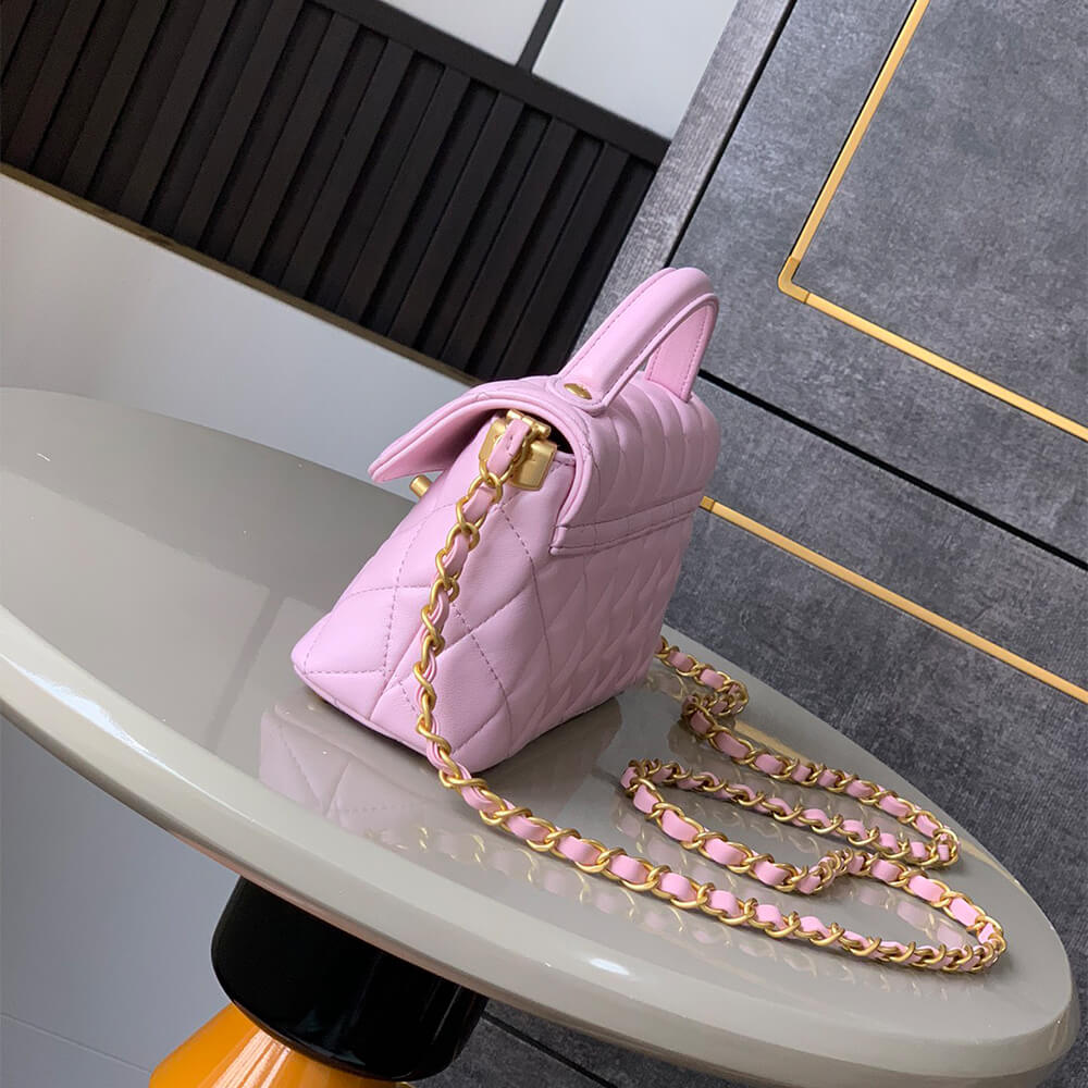 CHANEL Mini Flap Bag with Top Handle(HIGH-END GRADE)